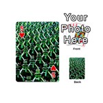 Bottles Green Drink Pattern Soda Refreshment Playing Cards 54 Designs (Mini) Front - Heart5