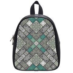 Mandala Decoration Floral Flower Indian Design Pattern School Bag (small)