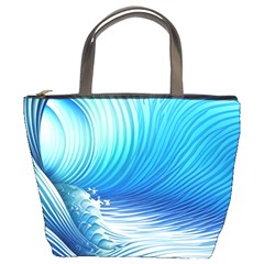 Nature s Beauty; Ocean Waves Bucket Bag by GardenOfOphir