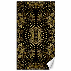 Pattern Seamless Gold 3d Abstraction Ornate Canvas 40  X 72  by Ravend