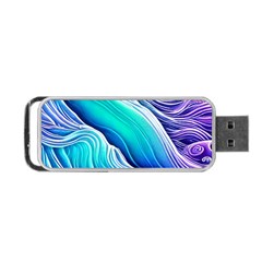 Ocean Waves In Pastel Tones Portable Usb Flash (one Side) by GardenOfOphir