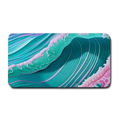 Pink Ocean Waves Medium Bar Mat by GardenOfOphir