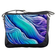 Ocean Waves In Pastel Tones Messenger Bag by GardenOfOphir