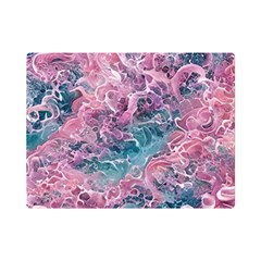 Ocean Waves In Pink Ii One Side Premium Plush Fleece Blanket (mini) by GardenOfOphir