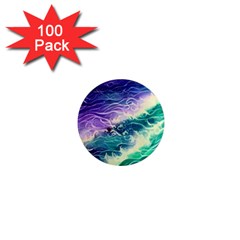 Pastel Hues Ocean Waves 1  Mini Magnets (100 Pack)  by GardenOfOphir