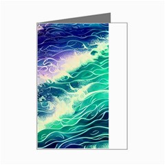 Pastel Hues Ocean Waves Mini Greeting Card