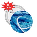 Blue Wave 2.25  Buttons (10 pack)  Front