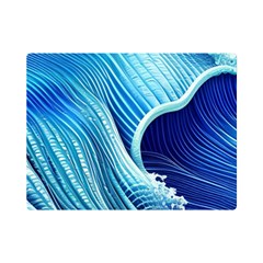 Wave One Side Premium Plush Fleece Blanket (mini) by GardenOfOphir