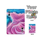 Pink Water Waves Playing Cards 54 Designs (Mini) Front - SpadeQ