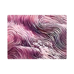 Abstract Pink Ocean Waves One Side Premium Plush Fleece Blanket (mini) by GardenOfOphir