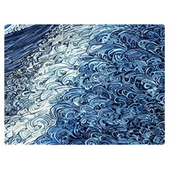 Waves Of The Ocean One Side Premium Plush Fleece Blanket (extra Small) by GardenOfOphir