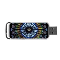 Mandala Floral Wallpaper Rose Window Strasbourg Cathedral France Portable Usb Flash (two Sides) by Jancukart