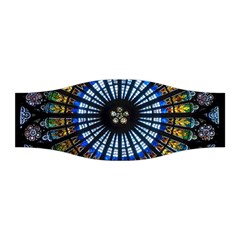 Mandala Floral Wallpaper Rose Window Strasbourg Cathedral France Stretchable Headband by Jancukart