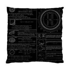 Black Background With Text Overlay Mathematics Trigonometry Standard Cushion Case (two Sides) by Jancukart