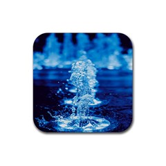 Water Blue Wallpaper Rubber Coaster (square) by artworkshop