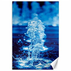 Water Blue Wallpaper Canvas 12  X 18  by artworkshop