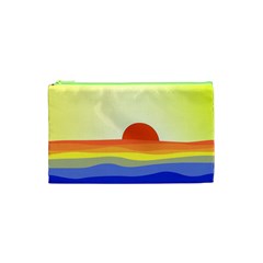 Sunset Nature Sea Ocean Cosmetic Bag (xs)