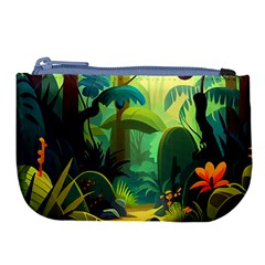 Jungle Rainforest Tropical Forest Large Coin Purse by Ravend