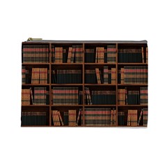 Books Bookshelf Bookcase Library Cosmetic Bag (large) by Ravend