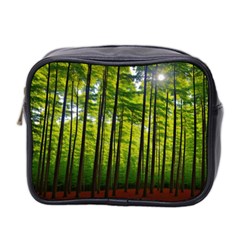 Green Forest Jungle Trees Nature Sunny Mini Toiletries Bag (two Sides)