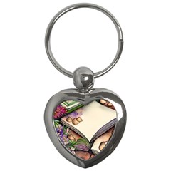 Enchantress Mushroom Charm Gill Wizard Key Chain (heart) by GardenOfOphir