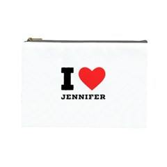 I Love Jennifer  Cosmetic Bag (large) by ilovewhateva