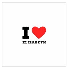 I Love Elizabeth  Square Satin Scarf (36  X 36 ) by ilovewhateva