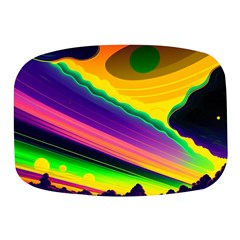 Jupiter Clouds Dan Mumford Stars Yellow Planets Mini Square Pill Box by Ravend