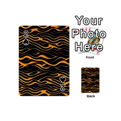 Waves Pattern Golden 3d Abstract Halftone Playing Cards 54 Designs (mini)