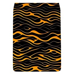 Waves Pattern Golden 3d Abstract Halftone Removable Flap Cover (s) by Ravend
