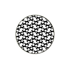 Playful Pups Black And White Pattern Hat Clip Ball Marker (10 Pack) by dflcprintsclothing
