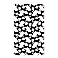 Playful Pups Black And White Pattern Memory Card Reader (rectangular) by dflcprintsclothing