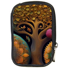 Trees Dream Generative Art Intricate Patterns Compact Camera Leather Case by Ravend