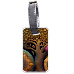 Trees Dream Generative Art Intricate Patterns Luggage Tag (one Side) by Ravend