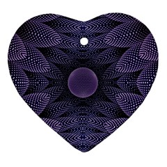 Gometric Shapes Geometric Pattern Purple Background Ornament (heart) by Ravend