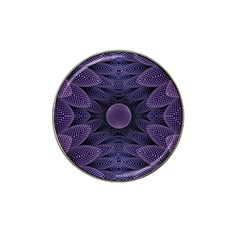 Gometric Shapes Geometric Pattern Purple Background Hat Clip Ball Marker (4 Pack) by Ravend