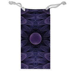 Gometric Shapes Geometric Pattern Purple Background Jewelry Bag by Ravend