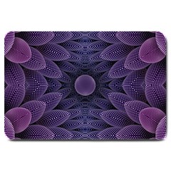 Gometric Shapes Geometric Pattern Purple Background Large Doormat by Ravend