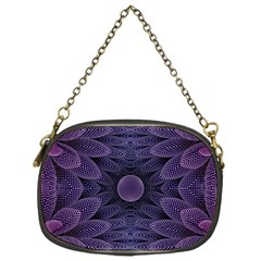 Gometric Shapes Geometric Pattern Purple Background Chain Purse (one Side)