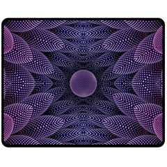 Gometric Shapes Geometric Pattern Purple Background One Side Fleece Blanket (medium) by Ravend