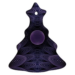 Gometric Shapes Geometric Pattern Purple Background Christmas Tree Ornament (two Sides) by Ravend