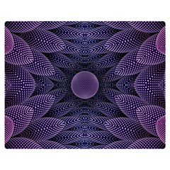 Gometric Shapes Geometric Pattern Purple Background Premium Plush Fleece Blanket (medium) by Ravend