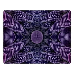 Gometric Shapes Geometric Pattern Purple Background One Side Premium Plush Fleece Blanket (large) by Ravend