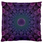 Geometric Shapes Geometric Pattern Flower Pattern Standard Premium Plush Fleece Cushion Case (Two Sides)
