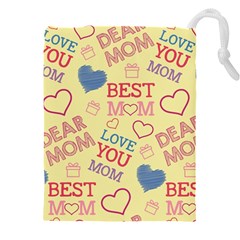 Love Mom Happy Mothers Day I Love Mom Graphic Pattern Drawstring Pouch (4xl)