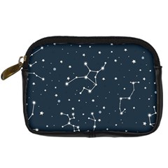 Constellation Stars Art Pattern Design Wallpaper Digital Camera Leather Case by Ravend