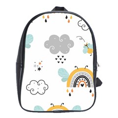 Art Pattern Design Wallpaper Background Print School Bag (xl)