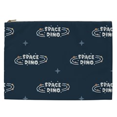 Space Dino Art Pattern Design Wallpaper Background Cosmetic Bag (xxl) by Ravend