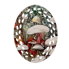 Magician s Toadstool Oval Filigree Ornament (two Sides) by GardenOfOphir