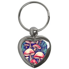 Enchanting Mushroom Enchantress Key Chain (heart) by GardenOfOphir